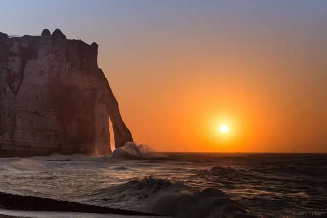Coucher de soleil à Étretat – Frédéric Leroux photographe