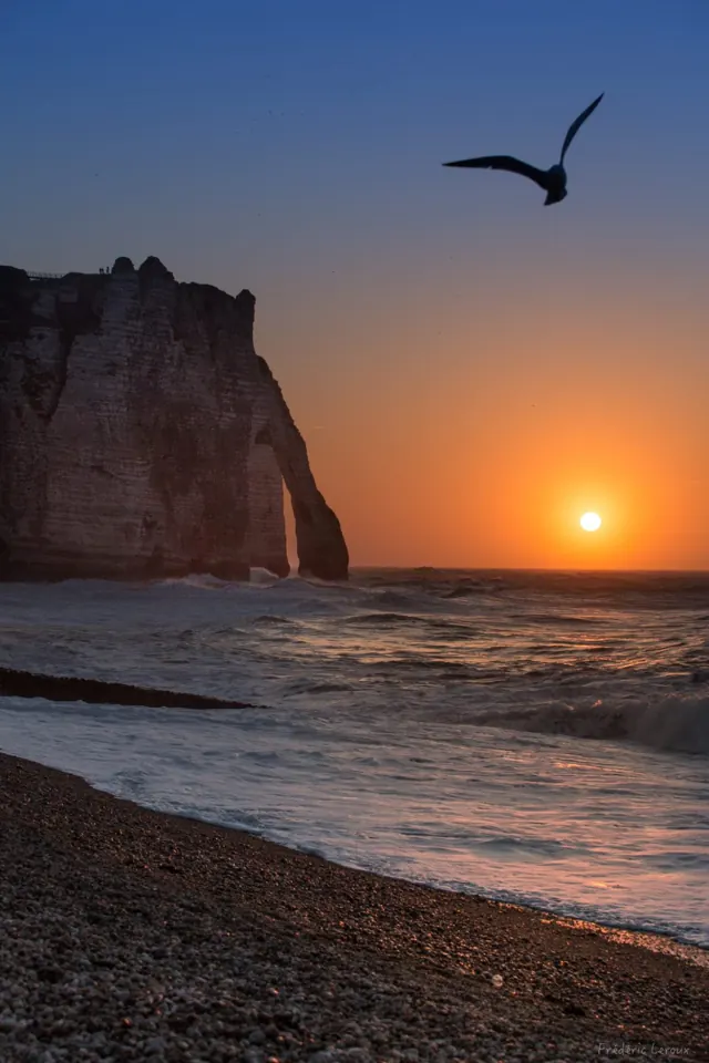 Coucher de soleil à Étretat – Frédéric Leroux photographe