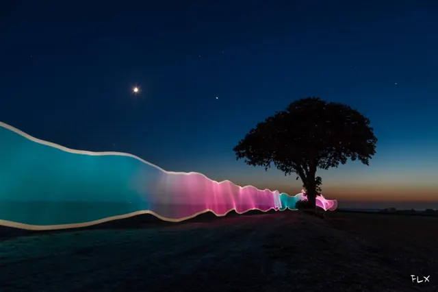Light painting à l’arbre Carafe – Frédéric Leroux photographe
