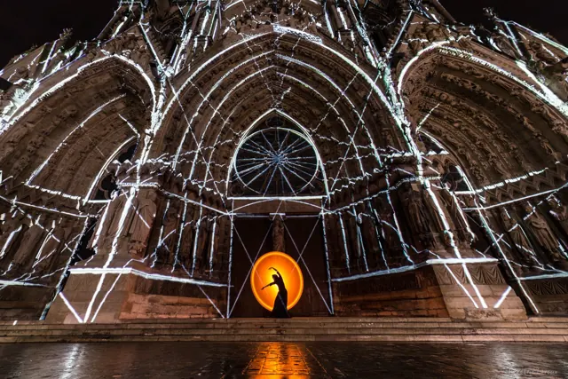 Light art à la cathédrale Notre-Dame de Reims – Frédéric Leroux photographe