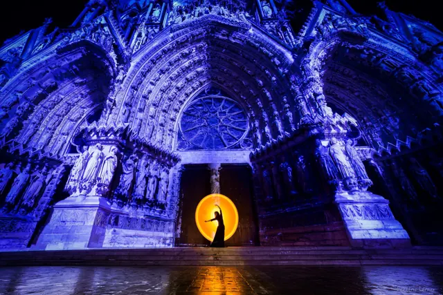 Light art à la cathédrale Notre-Dame de Reims – Frédéric Leroux photographe