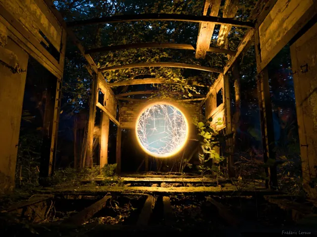 Light painting dans un wagon abandonné – Frédéric Leroux photographe